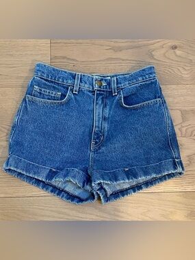 American Apparel High Waisted Made in the USA, 💯 Cotton Denim Shorts
